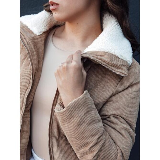 Dámská zimní bunda TRENDYGLAM tmavě béžová