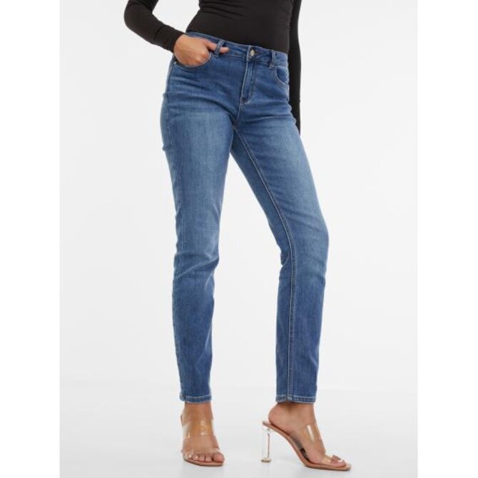 Modré dámské slim fit džíny Modrá, 34