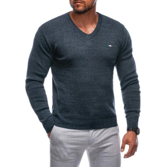 Pánský svetr E239 tmavě šedý Tmavě šedá, XXL/3XL