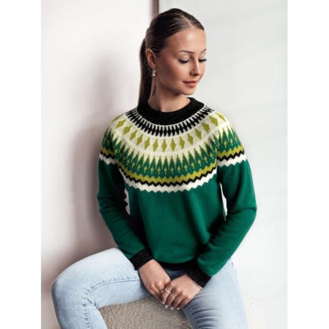 Dámský svetr RUBY GLOW zelený Zelená, L/XL