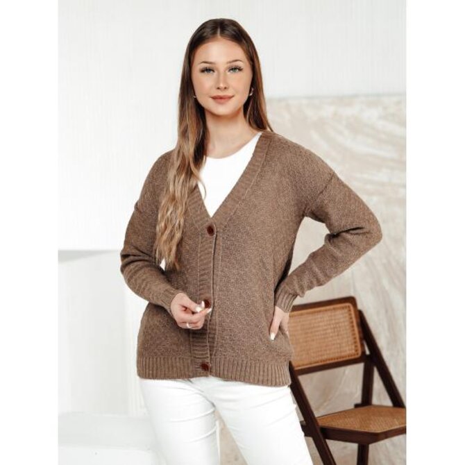 Dámský svetr CHICLINE béžový Béžová, Univerzální