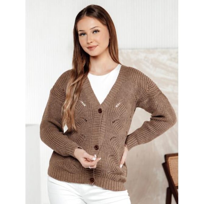 Dámský svetr KNITVIA béžový Béžová, Univerzální