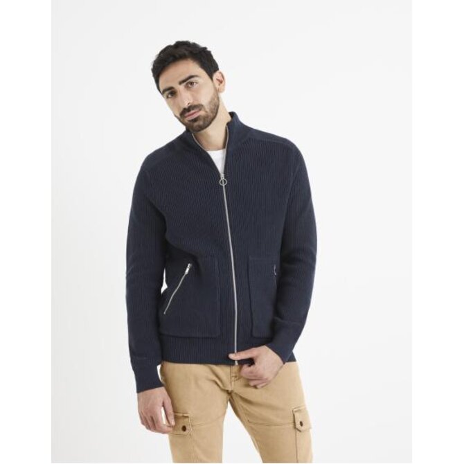 Kardigan Vezipper na zip Modrá, S