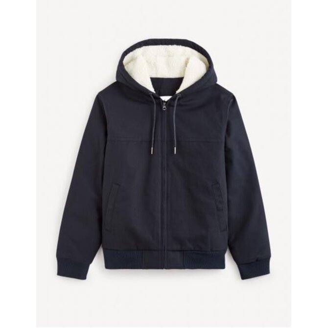 Bunda sherpa s kapucí Fuhoodie Modrá, S
