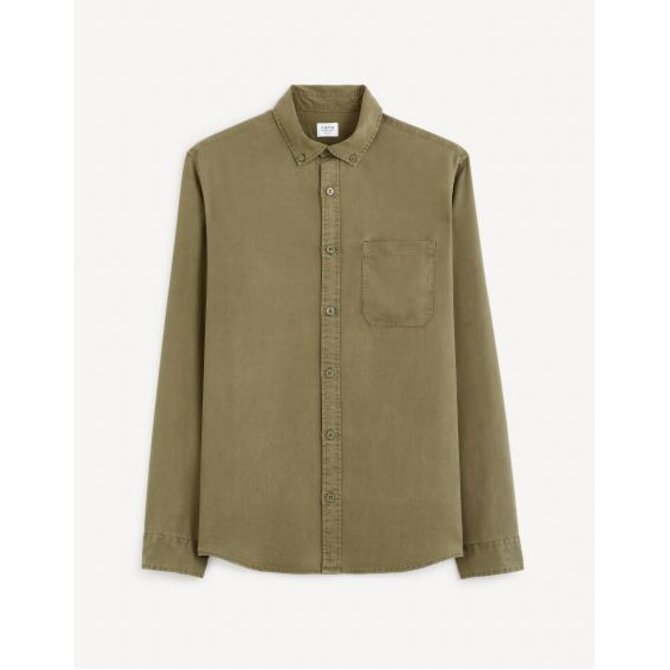 Košile lyocell regular Gacocel Khaki, M