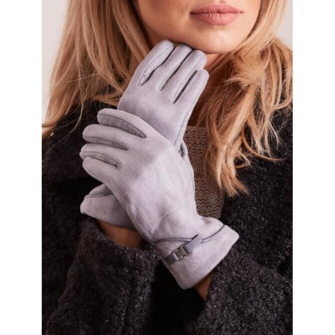 Dámské rukavice ROSE šedé Šedá, L/XL