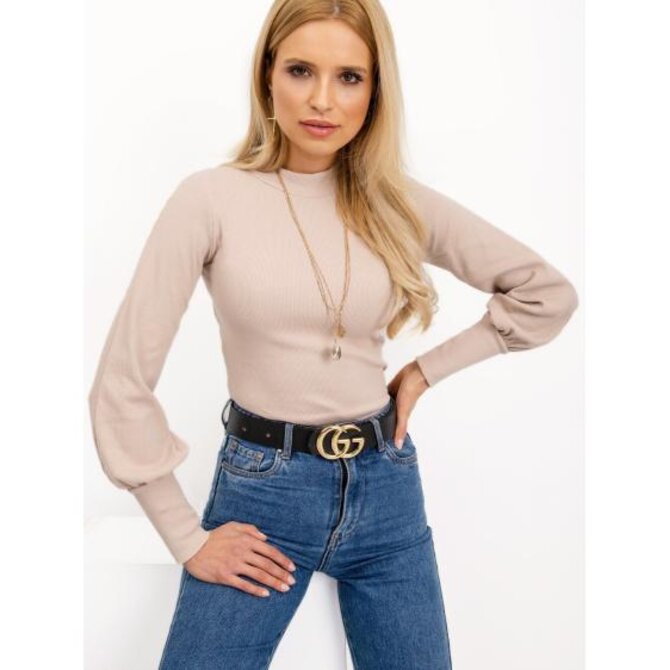 Dámská halenka Lauren RUE PARIS světle modrá Béžová, XL
