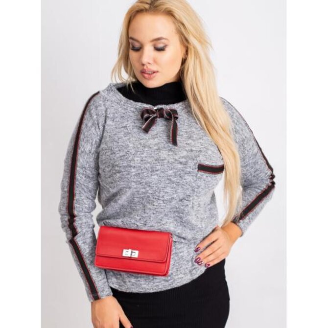 Dámská halenka plus size DIAZ šedá Šedá, one size XL/2XL