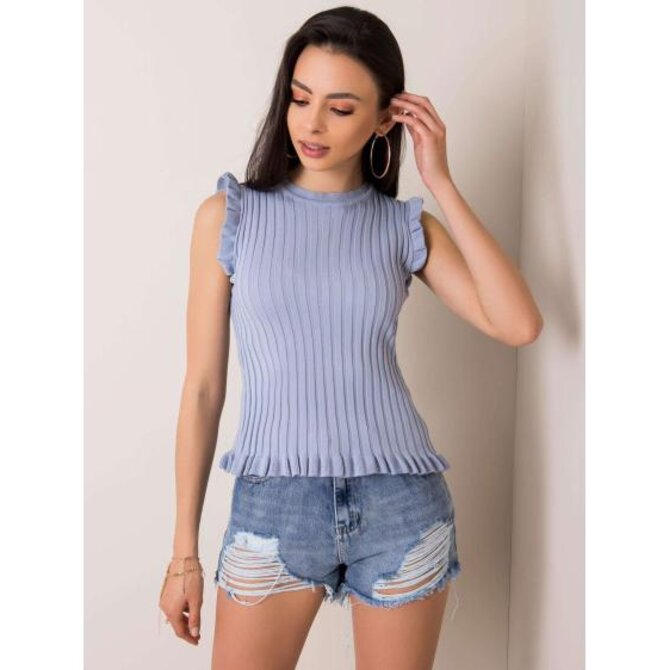 Dámská halenka Penny RUE PARIS modrá Světle modrá, one size S/M