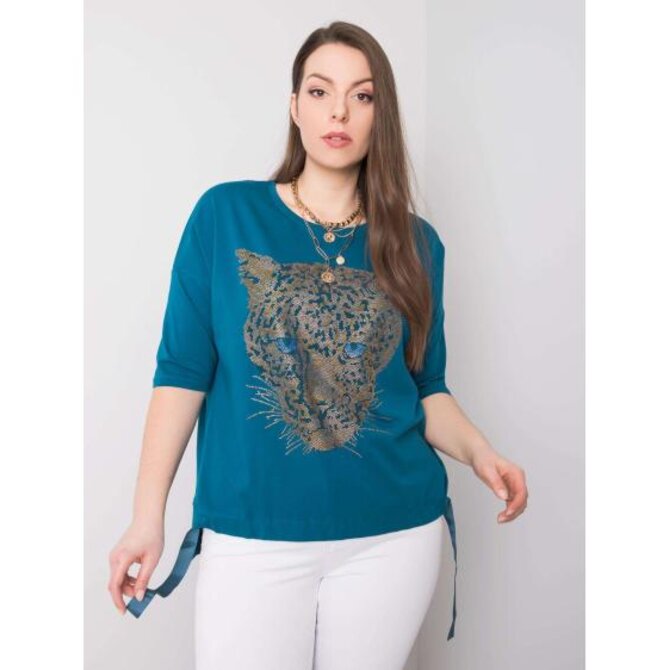Dámská halenka plus size DARREN mořsky modrá Mořská, S/M