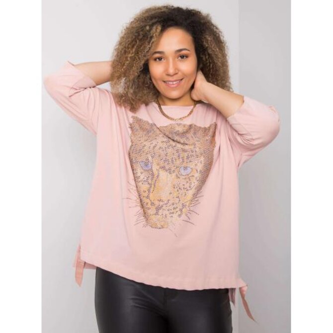Dámská halenka  plus size DARREN růžová Růžová, S/M