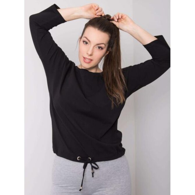 Dámská halenka plus size bavlněná SANDY černá Černá, 3XL