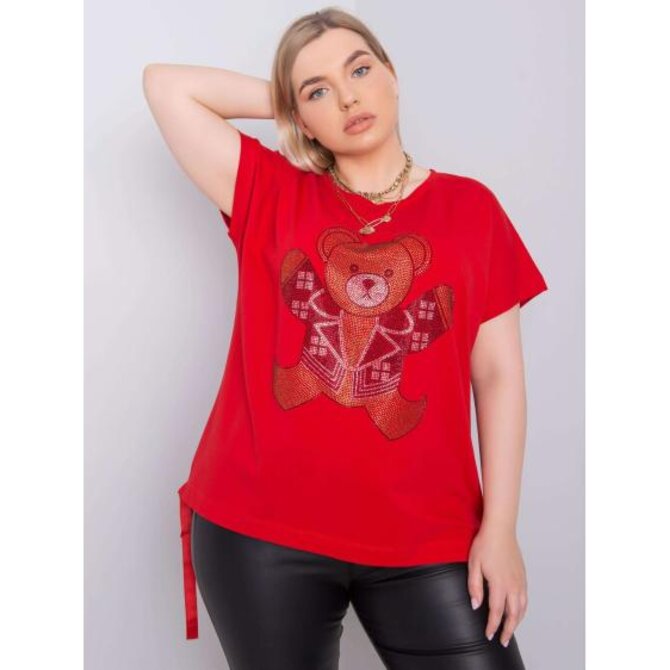 Dámská halenka plus size MARLENE červená Červená, Univerzální
