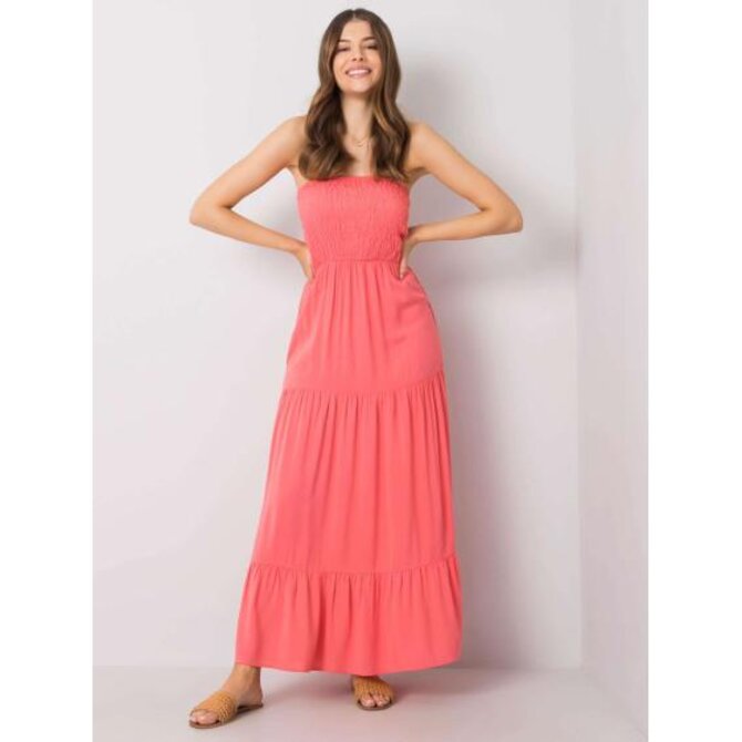 Dámské šaty maxi Giuseppina FRESH MADE korálové Cihlová, M/L