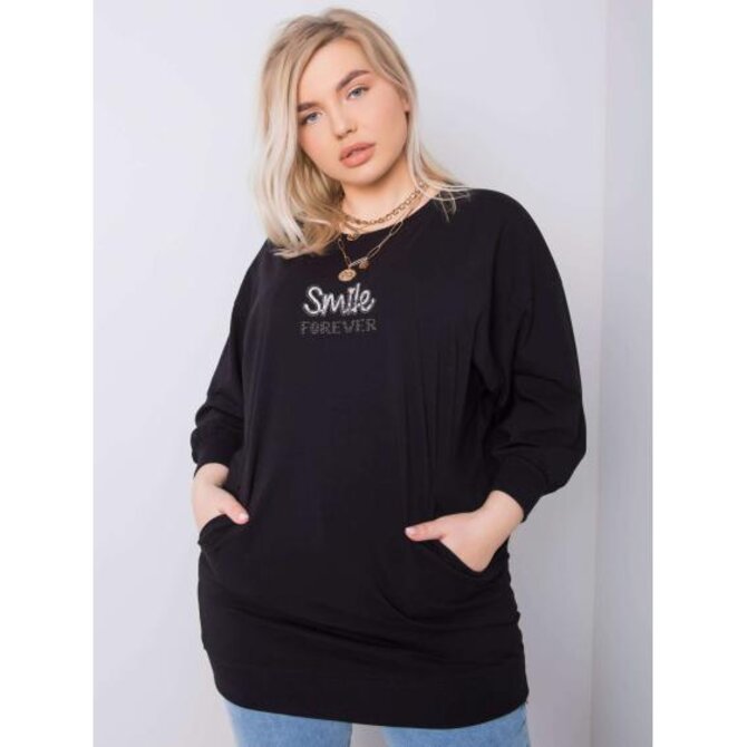 Dámská halenka plus size MESSINA černá Černá, Univerzální