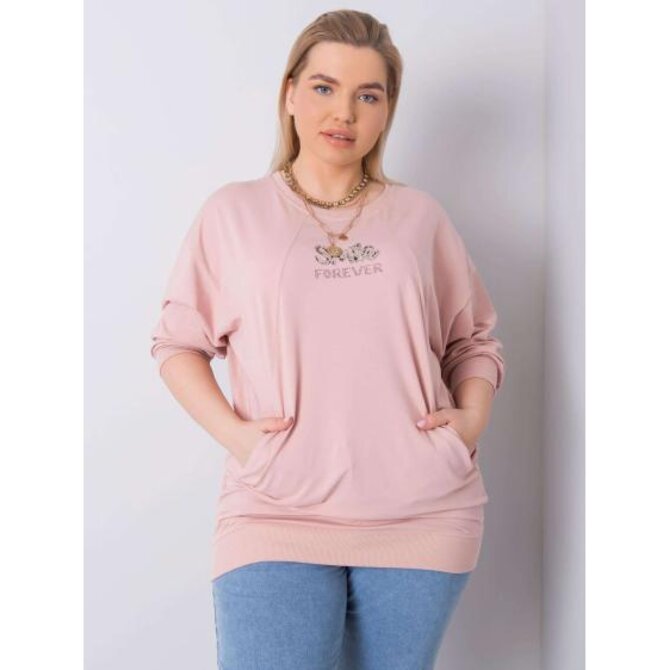 Dámská halenka plus size MESSINA špinavě růžová Růžová, Univerzální