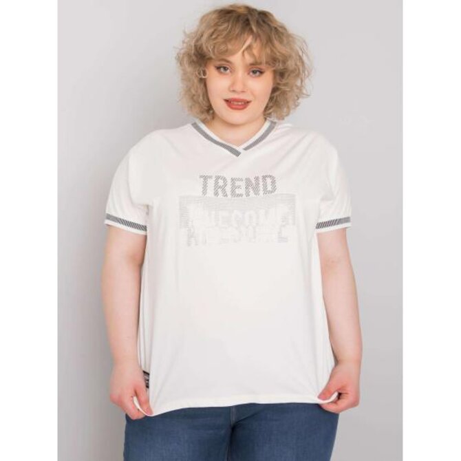 Dámská halenka plus size BILLI bílá Bílá, Univerzální