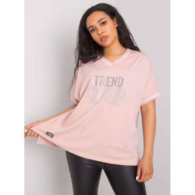 Dámská halenka plus size BILLI růžová Růžová, Univerzální
