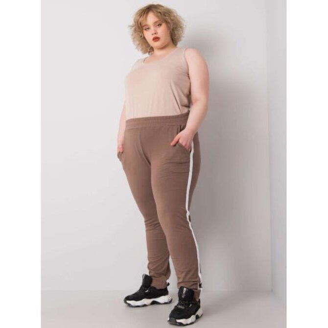 Dámské tepláky plus size KAIRI béžové