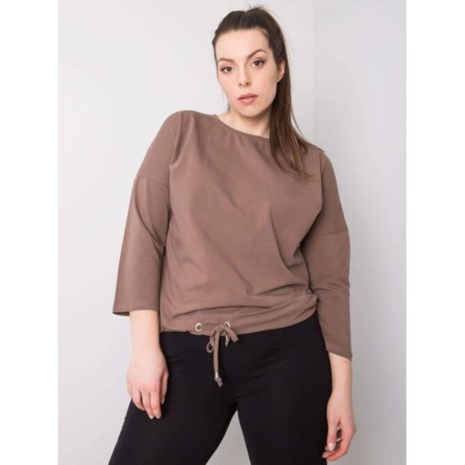 Dámská halenka plus size SANDY hnědá Karamelová, 2XL