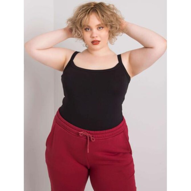 Dámský top plus size SCARLETTE černý Černá, XL