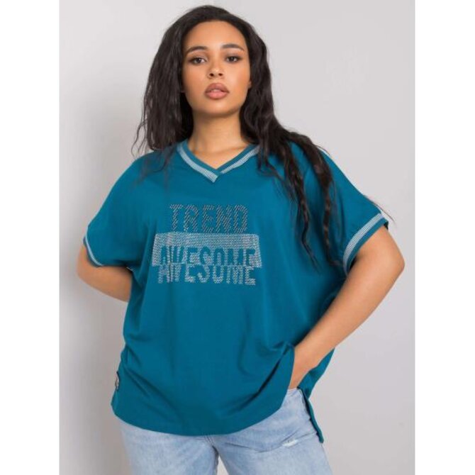 Dámská halenka plus size BILLI modrá Mořská, Univerzální