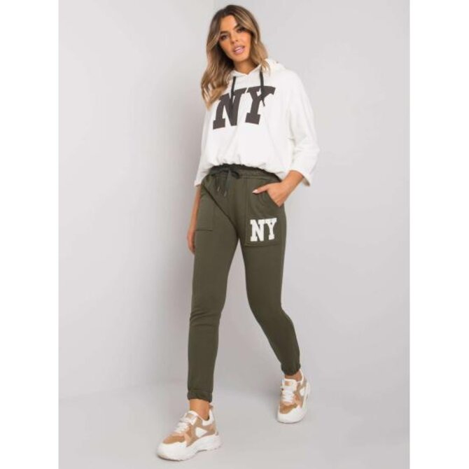 Dámská souprava LILLYNN bílá a khaki Khaki, L/XL