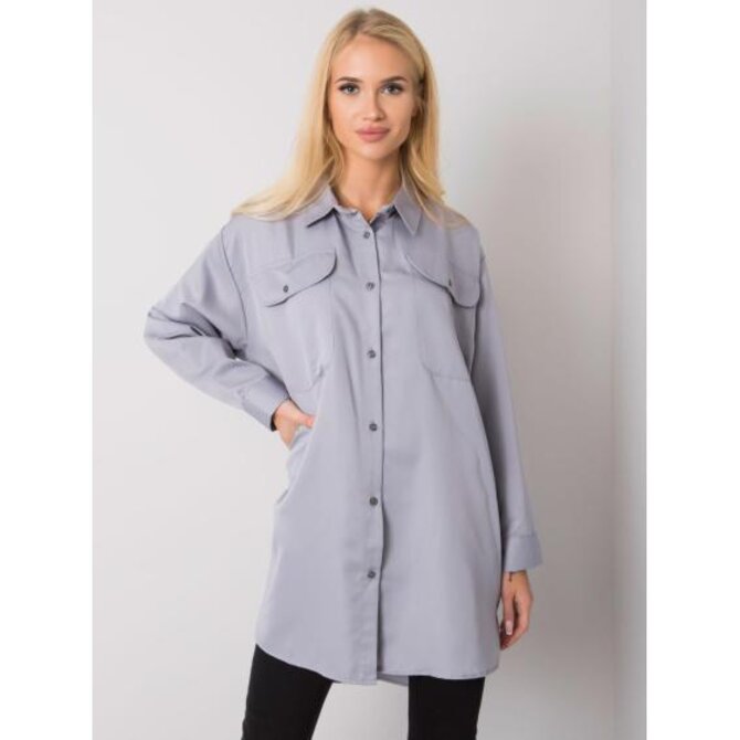 Dámská košile oversize CATHY šedá Šedá, Univerzální