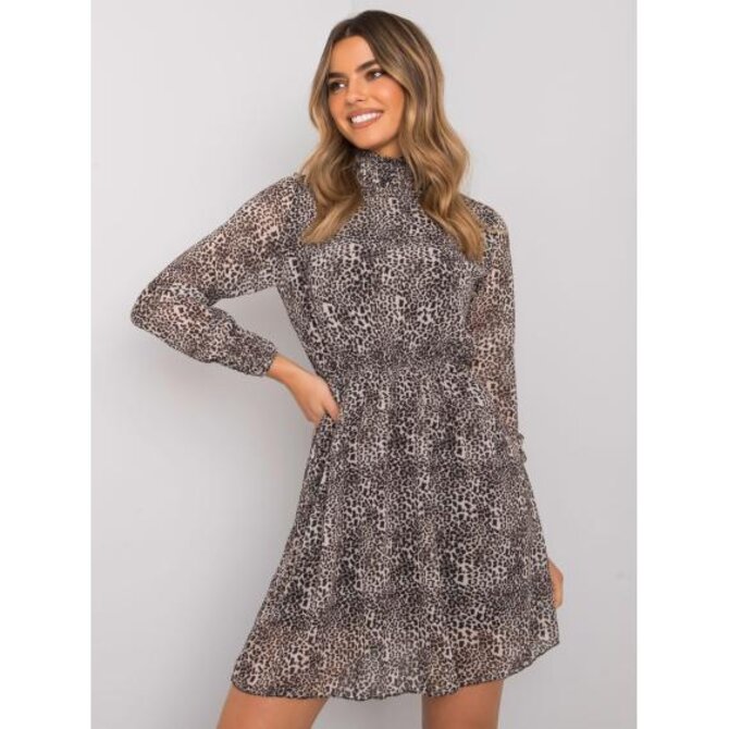 Dámské šaty Jacquie RUE PARIS béžové Vícebarevný, L/XL
