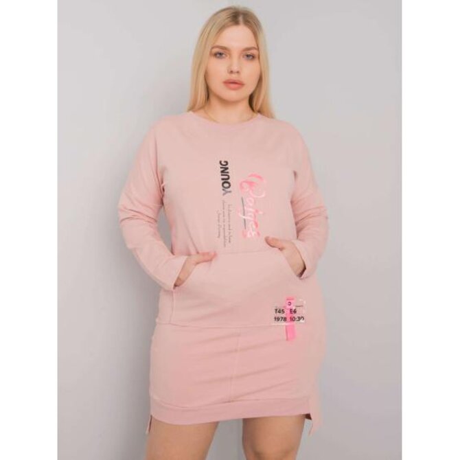 Dámské šaty plus size AKIRA růžové Růžová, Univerzální