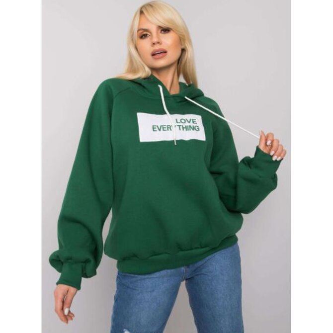 Dámská mikina zateplená DINA tmavě zelená Tmavě zelená, L/XL