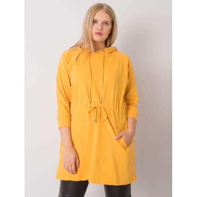 Dámská mikina plus size NORINA žlutá Žlutá, Univerzální