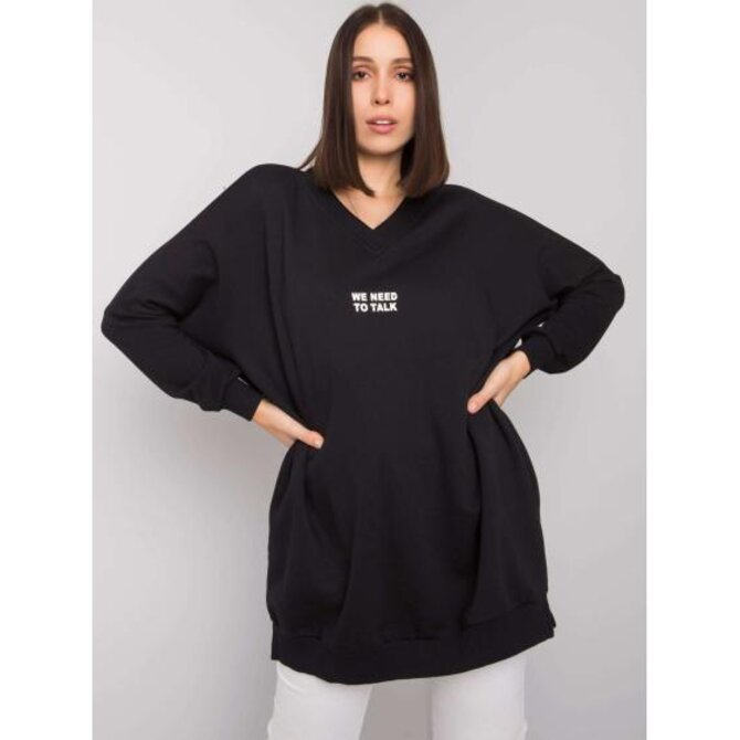Dámská tunika z bavlny plus size RAELLLA černá Černá, Univerzální