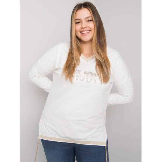 Dámská halenka plus size LILA ecru Ecru, Univerzální
