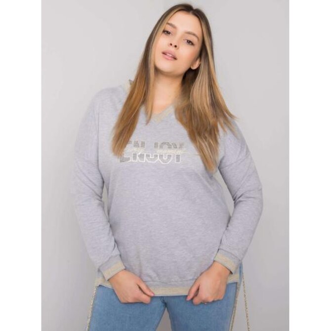 Dámská halenka plus size LILA šedá Šedá, Univerzální