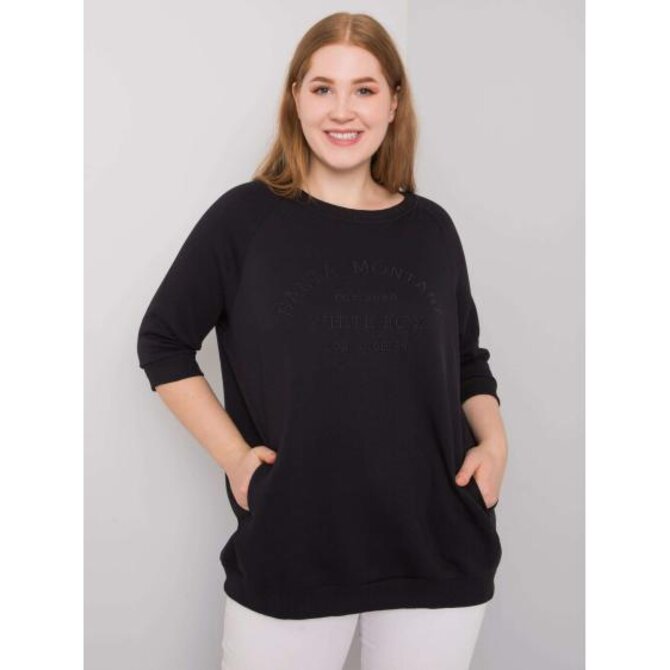 Dámská mikina s kapucí plus size VINCENTE černá Černá, Univerzální