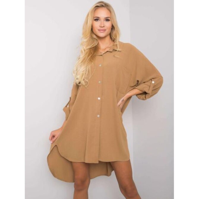 Dámské šaty oversize ELARIA tmavě béžové Vícebarevný, Univerzální