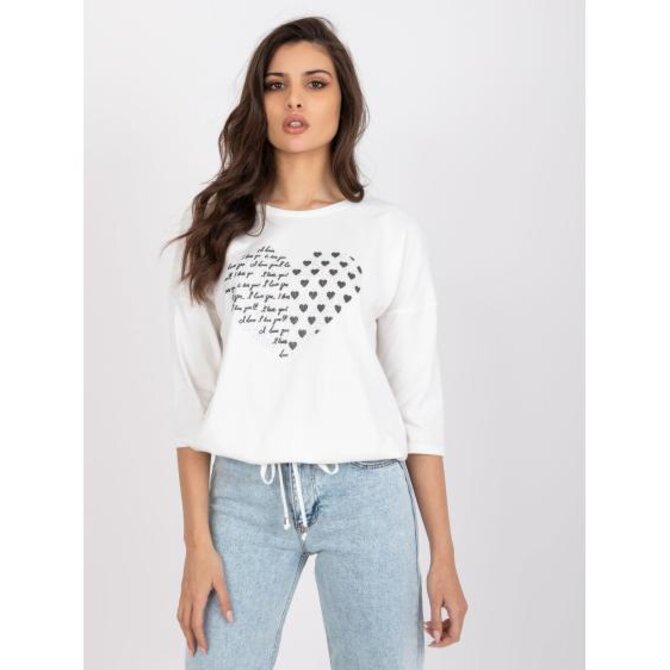 Dámská halenka s aplikací BLINDY ecru Ecru, L/XL