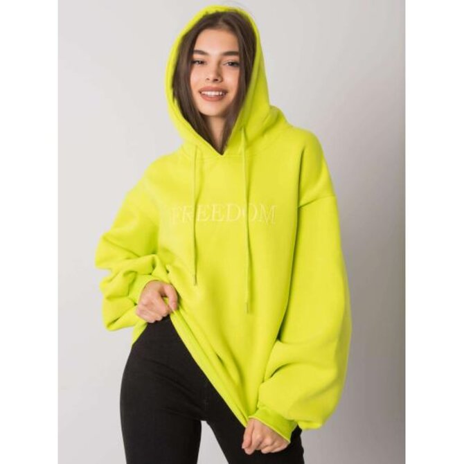 Dámská mikina s kapucí Carris RUE PARIS Fluo zelená Žlutá, L/XL