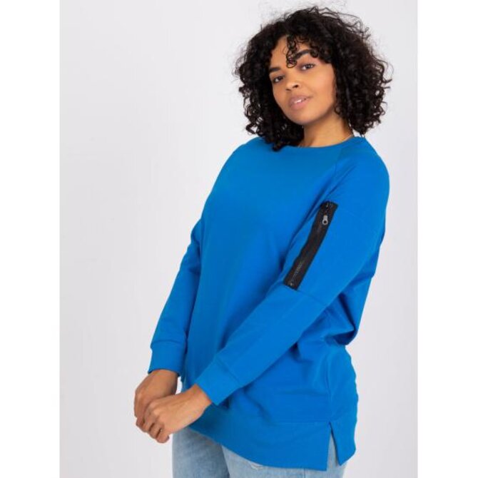 Dámská tunika z bavlny plus size PARMA tmavě modrý Námořnická modrá, Univerzální