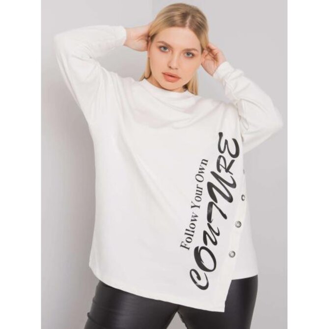 Dámská halenka asymetrická plus size ELFRIEDE ecru Ecru, Univerzální