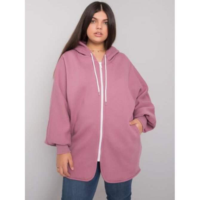 Dámská mikina plus size ELLA růžová Růžová, Univerzální