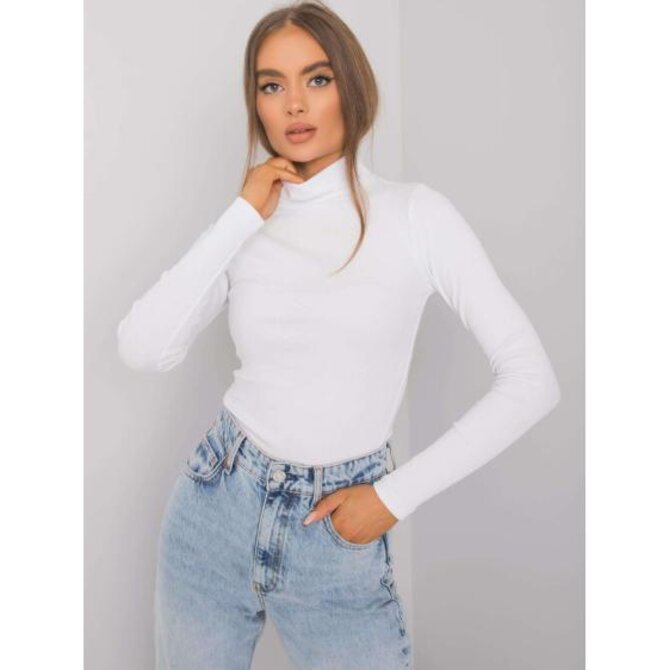 Dámská halenka s rolákem a pruhy Elisee RUE PARIS bílá Bílá, L/XL