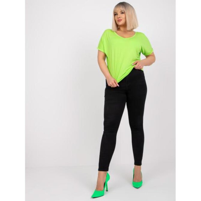 Dámská halenka volná plus size  DINA světle zelená Zelená, Univerzální
