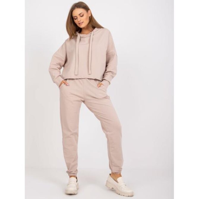 Dámská souprava s kapucí HOIA béžová Béžová, L/XL
