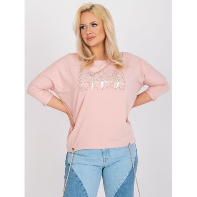 Dámská halenka plus size bavlněná WORKY růžová Růžová, Univerzální