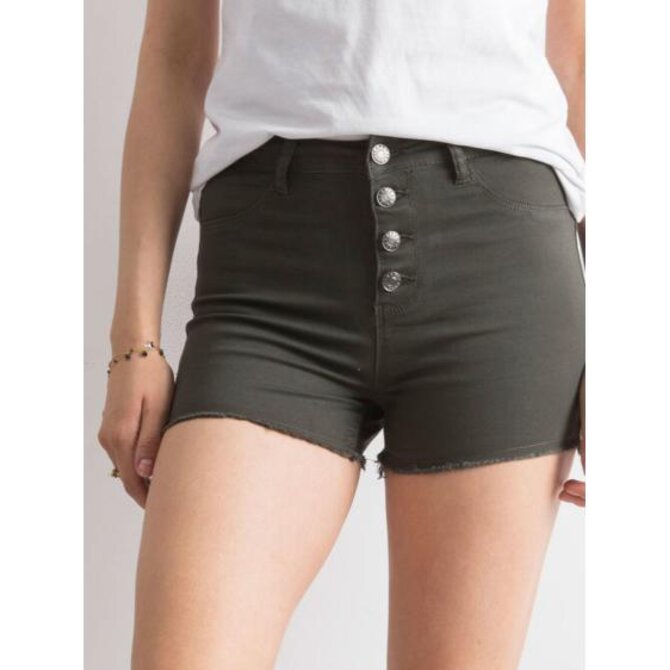 Dámské šortky s knoflíky MATEO khaki Khaki, 40