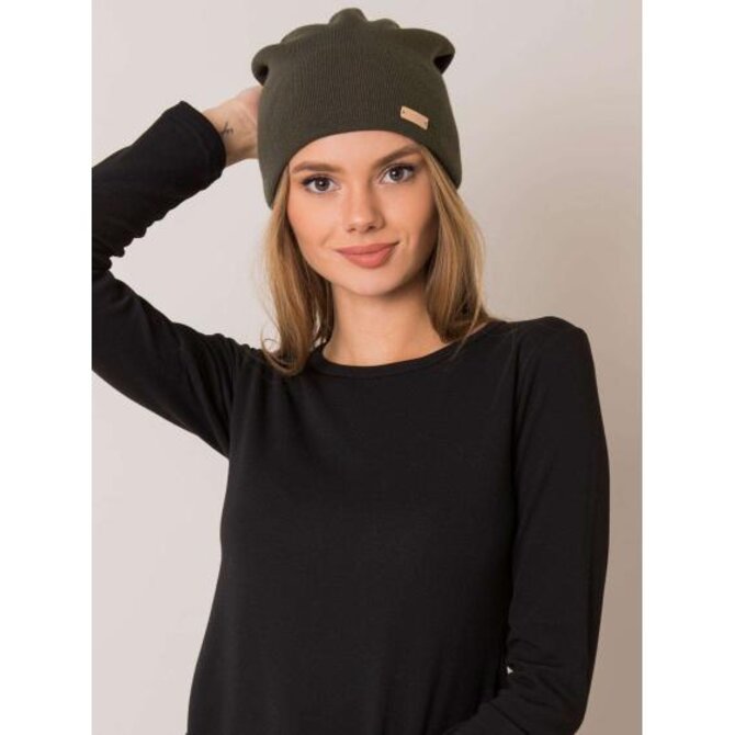 Dámská čepice basic RUE PARIS khaki Khaki, Univerzální