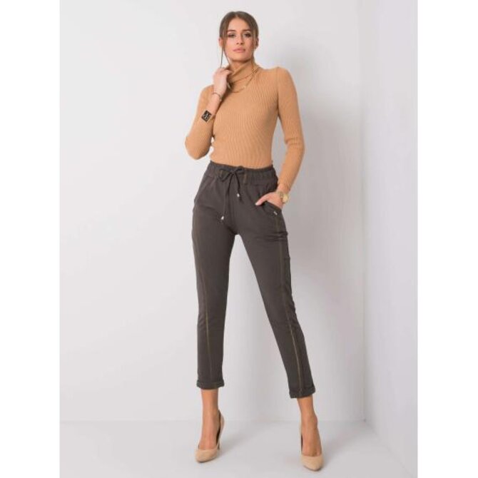 Dámské tepláky RIVIERA tmavé khaki Khaki, S