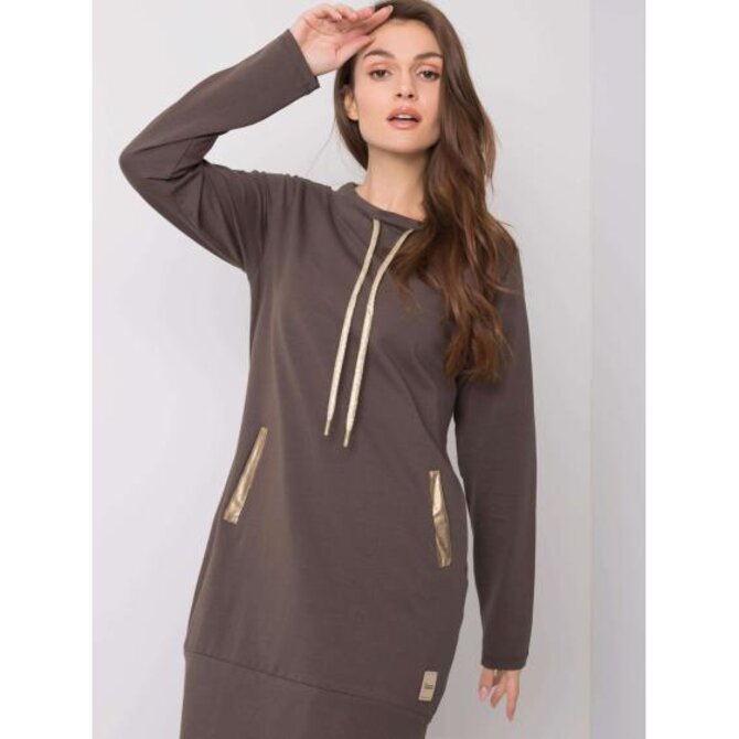 Dámské šaty HOLLY khaki Khaki, S/M